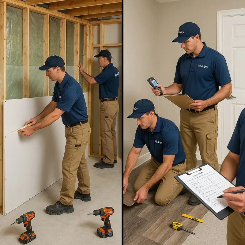 Repairs and Reconstruction process in Le Claire, IA
